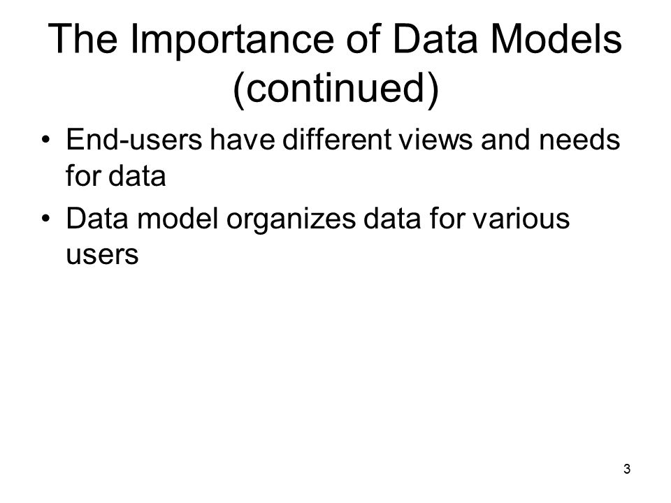 A Data Model Is Usually Graphical